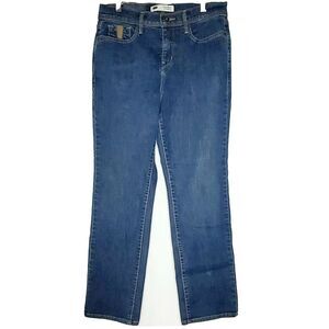 Levi's 512 Womens Size‎ 8P Dark Blue Perfectly Slimming Straight Leg Denim Jeans